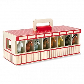 Стойло для 8 лошадей из серии "Создай свой мир" (Melissa & Doug, 3744M_md)